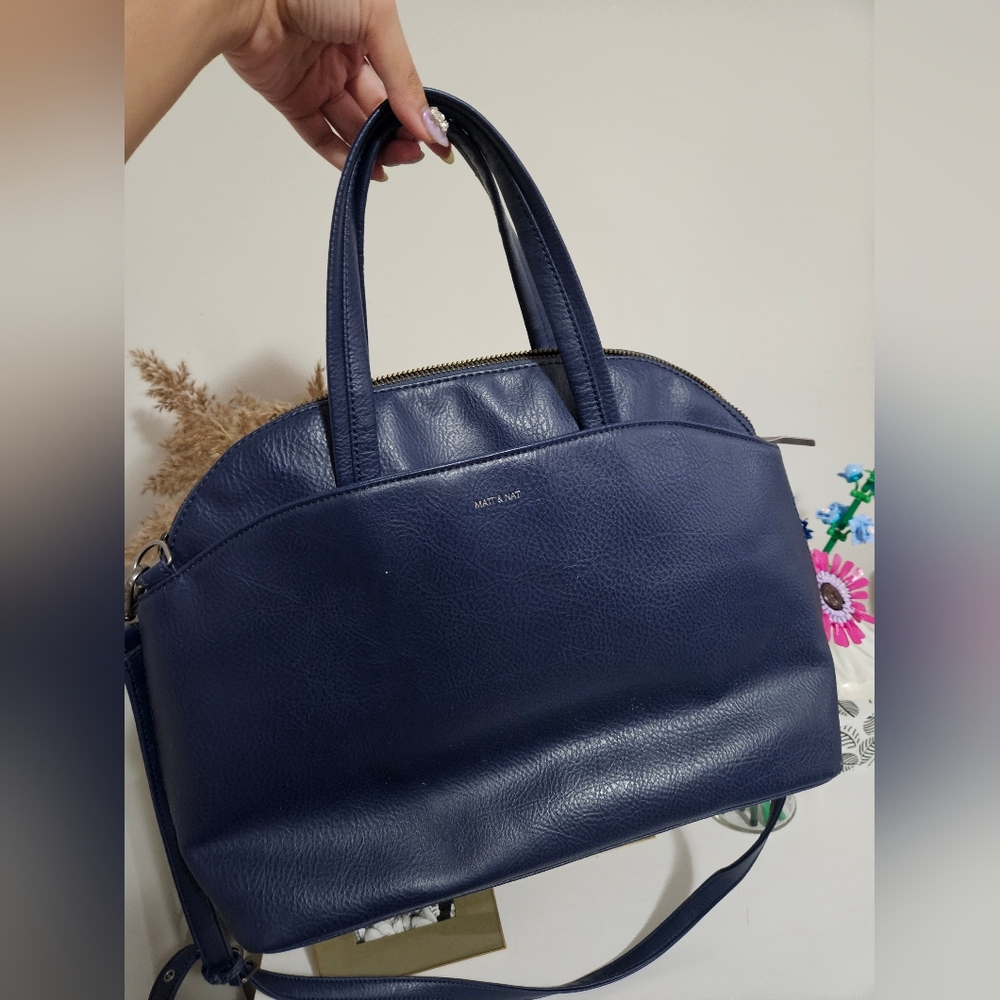 Navy Blue Matt & Nat Laptop Women's Bag